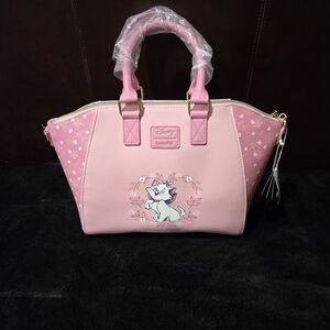 Loungefly Pink Satchel with Floral and Character Design